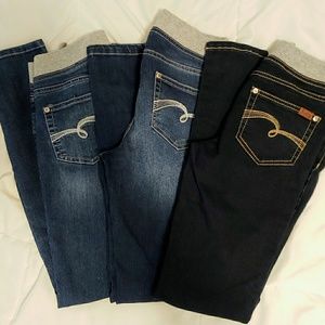 Justice skinny jeans bundle of 3